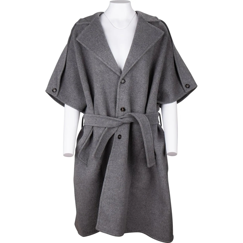 Bottega Veneta Übergangsjacke Bottega Veneta Grey Wool Cashmere Coat (40) mehrfarbig
