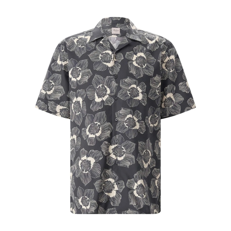 ROSSI Plisseehose Noa Crop Hellblau gemustert