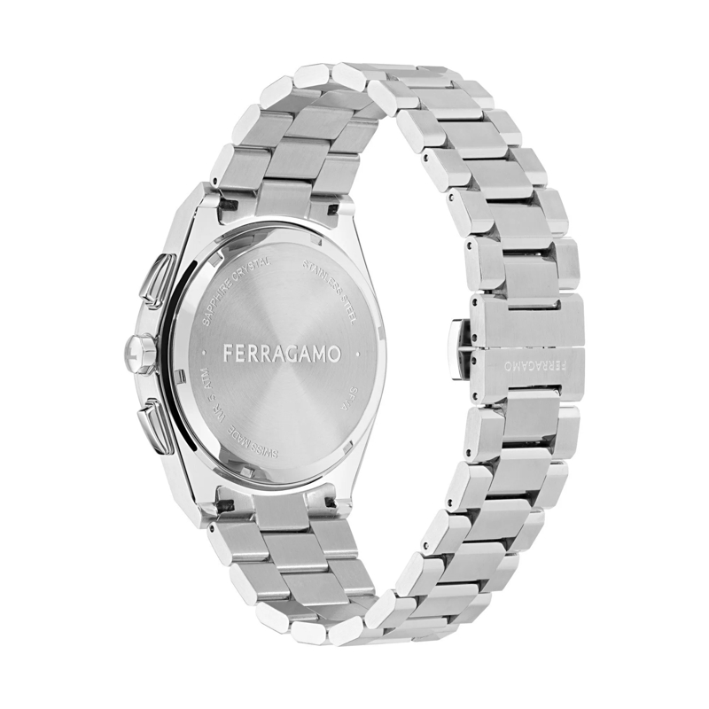 Salvatore Ferragamo Chronograph Quarz-Chronographenuhr Vega Chrono silber(Image 3)