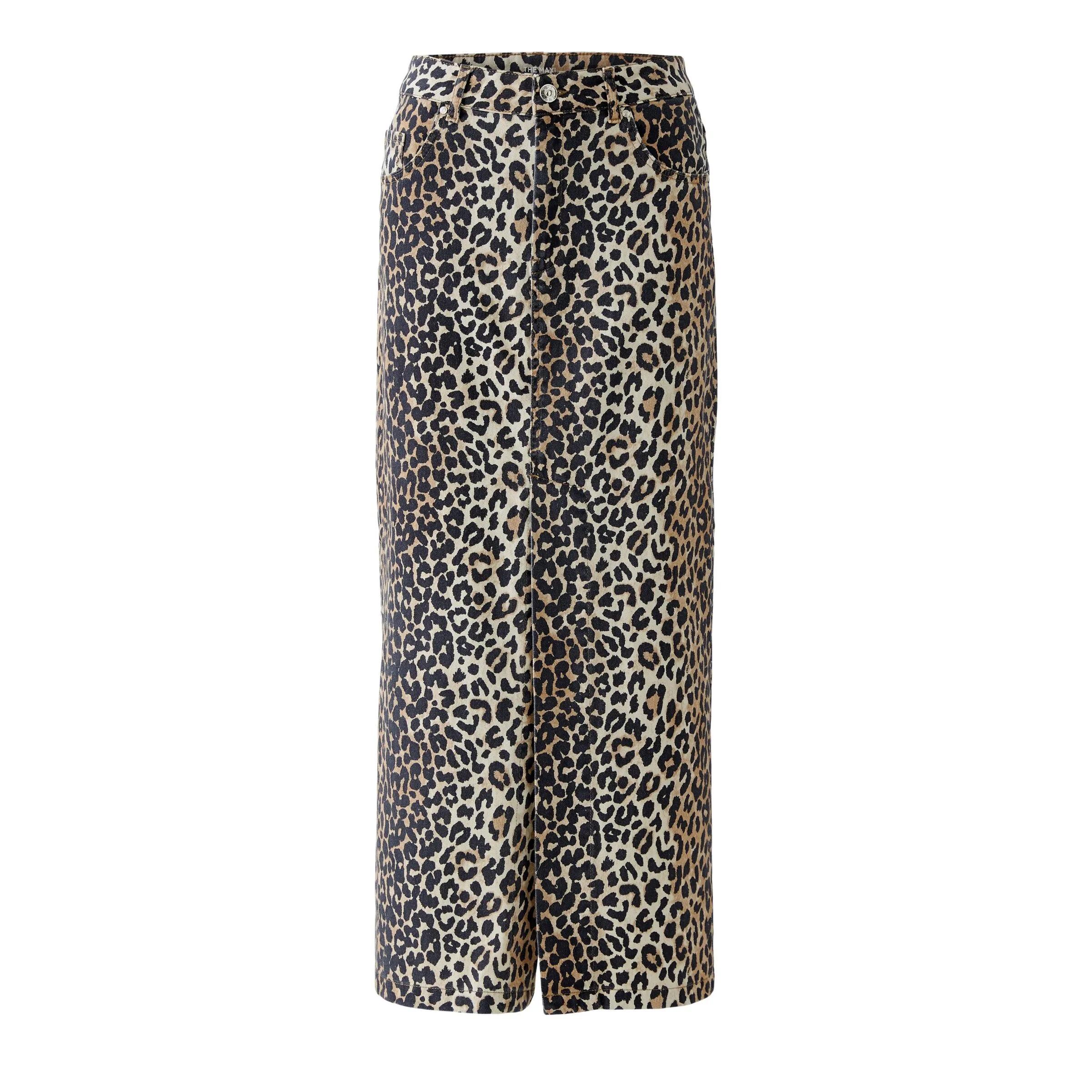 Thumbnail - Oui - Jeansrock THE MAXI - Größe 42 DAMEN - brown