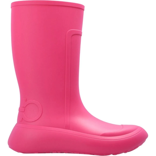 Salvatore Ferragamo Low-Top Sneaker Rainboot Gancini Logo Ankle Boots rose