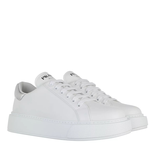 Prada Sneakers Leather White/Silver låg sneaker