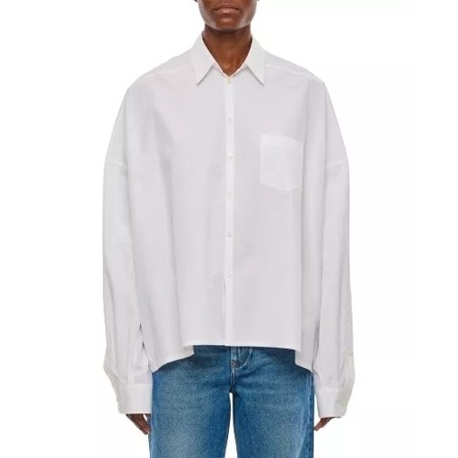 Junya Watanabe Cropped Cotton Shirt White 