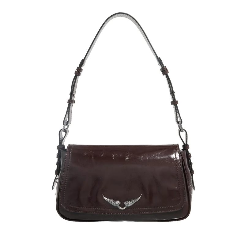Zadig & Voltaire Schultertasche Le Zouzou Vintage Patent Brownie