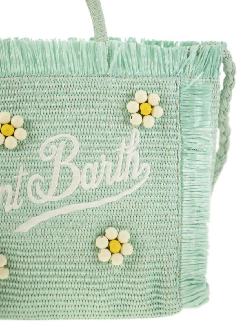 Thumbnail - Mc2 Saint Barth Shopper & Totes - Colette - Straw-Effect Bag With Embroidered Logo - Gr. unisize - in Weiß - für Damen