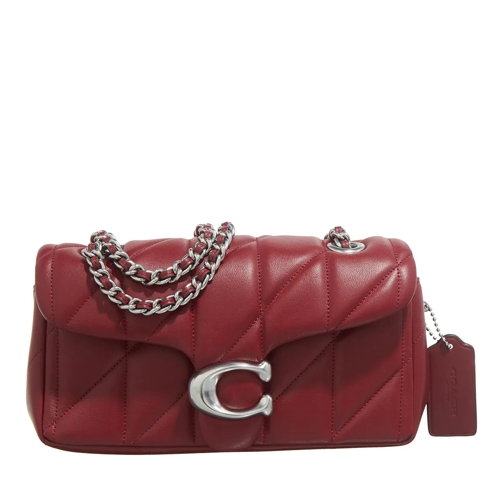 Coach Schoudertas Quilted Tabby Shoulder Bag 20 With Chain Dark Ruby