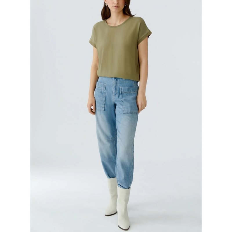 Oui Bluse Blusenshirt AYANO oliv