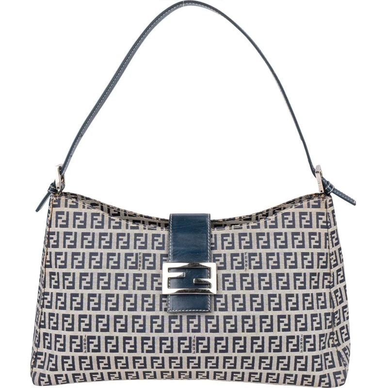 Fendi Schultertasche Fendi FF Monogram Baguette Buckle Shoulder Bag mehrfarbig