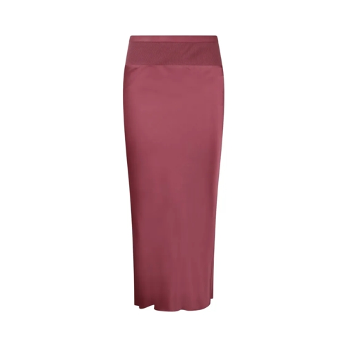 Rick Owens Midi-Röcke Calf Bias Skirt Burgundy