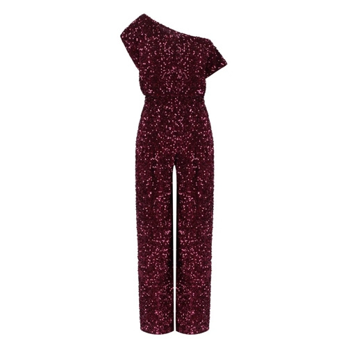 Elisabetta Franchi Robes ELISABETTA FRANCHI ROUGE NOIR JUMPSUIT MIT PAILLET rot