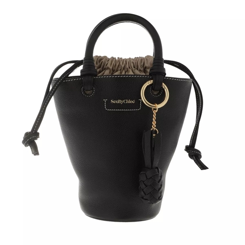 See By Chloé Cecilia Shoulder Bag Leather Black Rymlig shoppingväska