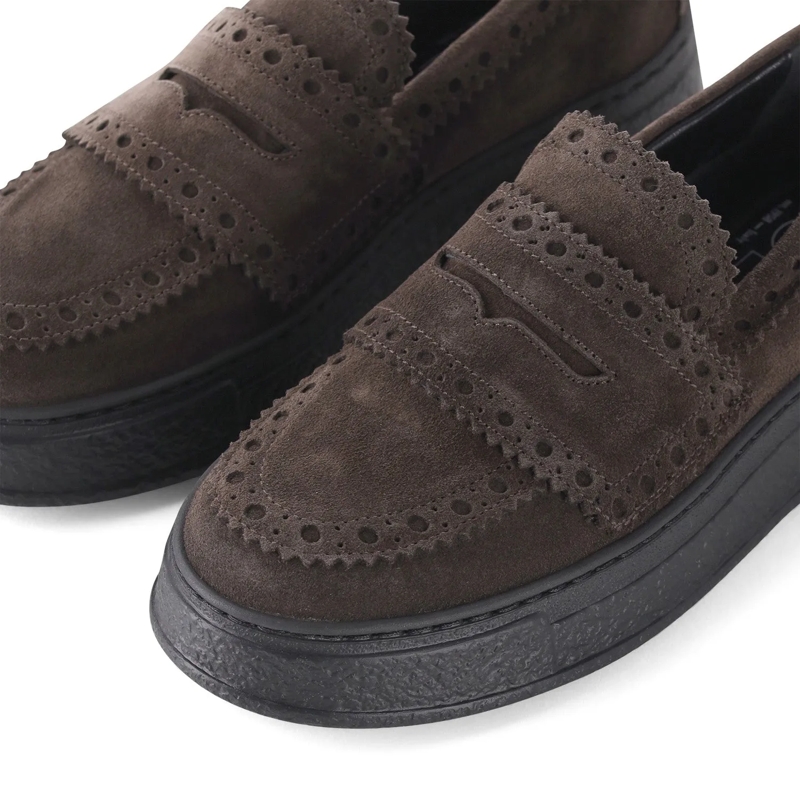 Agl Schnürschuhe Loafer Giuly aus Veloursleder braun(Image 4)
