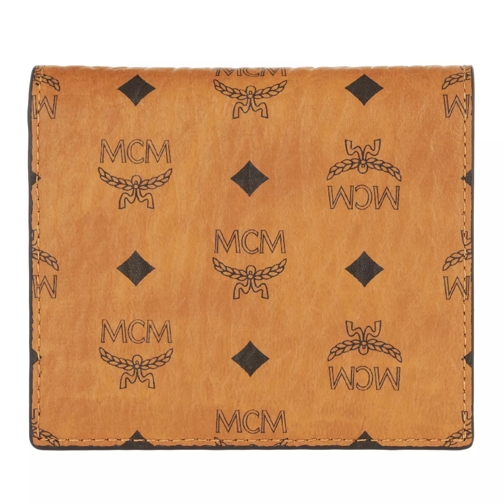 MCM Visetos Original Flap Wallet Mini Cognac Portafoglio con patta