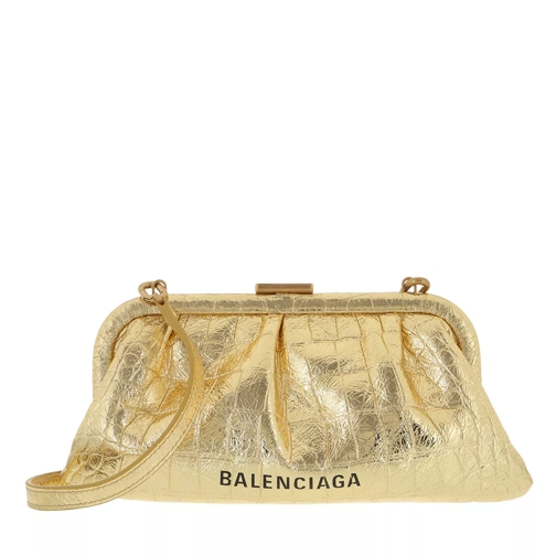 Balenciaga Crossbody Bag Leather Gold Pochette-väska