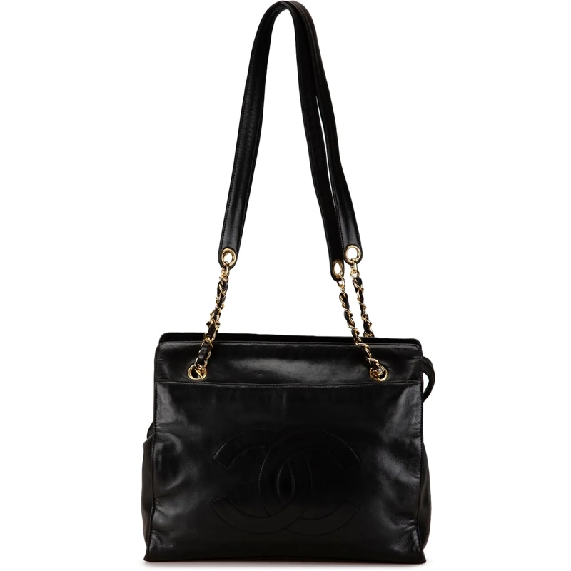 Chanel Shopper CC Lambskin Chain Tote schwarz