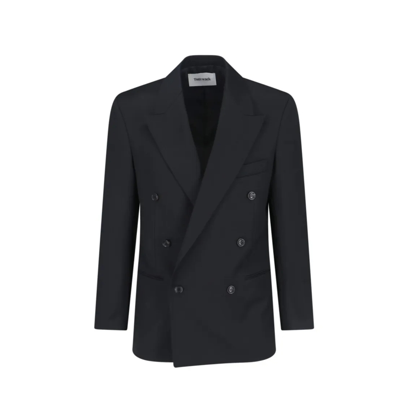 Tony Wack Blazer Double-Breasted Black Blazer With Wide Lapels Black