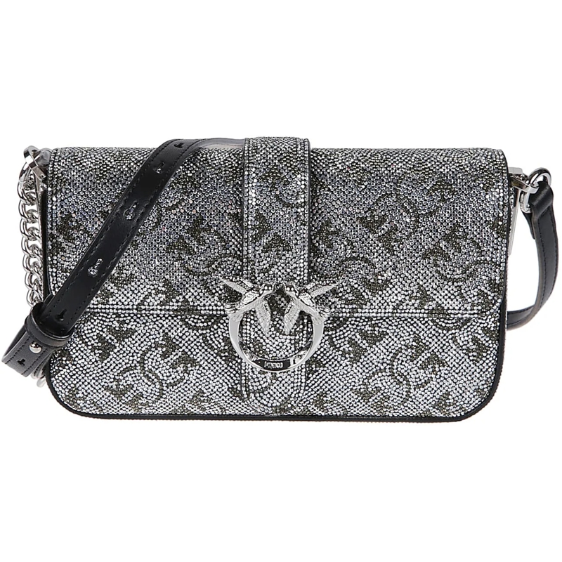 Pinko Fourre-tout Love One Slouchy Baby Bag Metallic silber