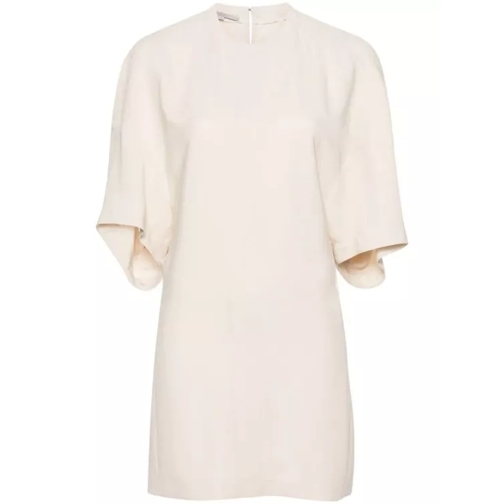 Stella McCartney Beige Oversized Sleeve Mini Dress Neutrals 