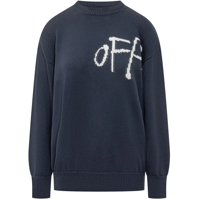 Off-White  Bookish Shared Crewneck dunkelblau