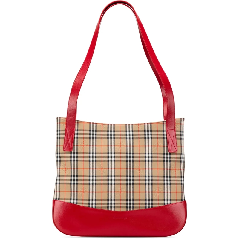 Burberry Shopper Haymarket Check Canvas Tote braun