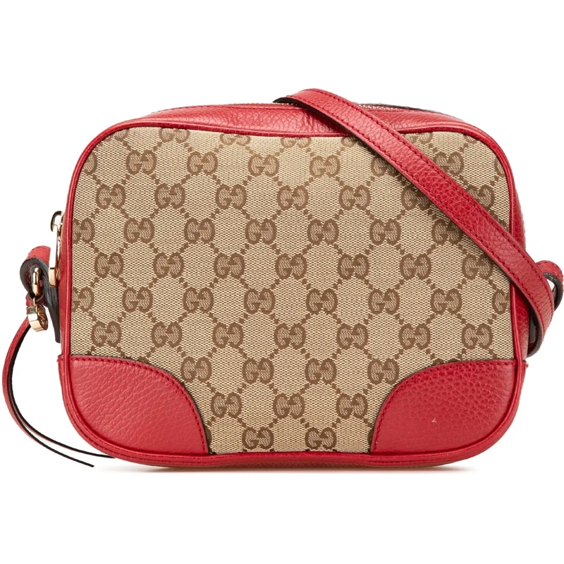 Gucci Schultertasche GG Canvas Bree Crossbody braun