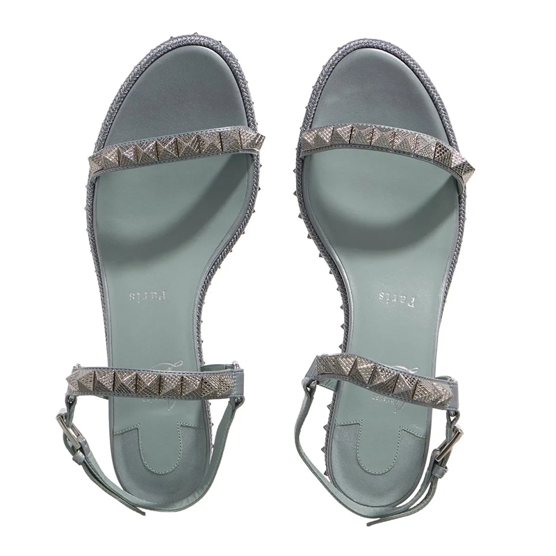 Christian Louboutin Sandaletten mit Absatz Pyrackou Espadrilles 60mm Manuka(Image 6)