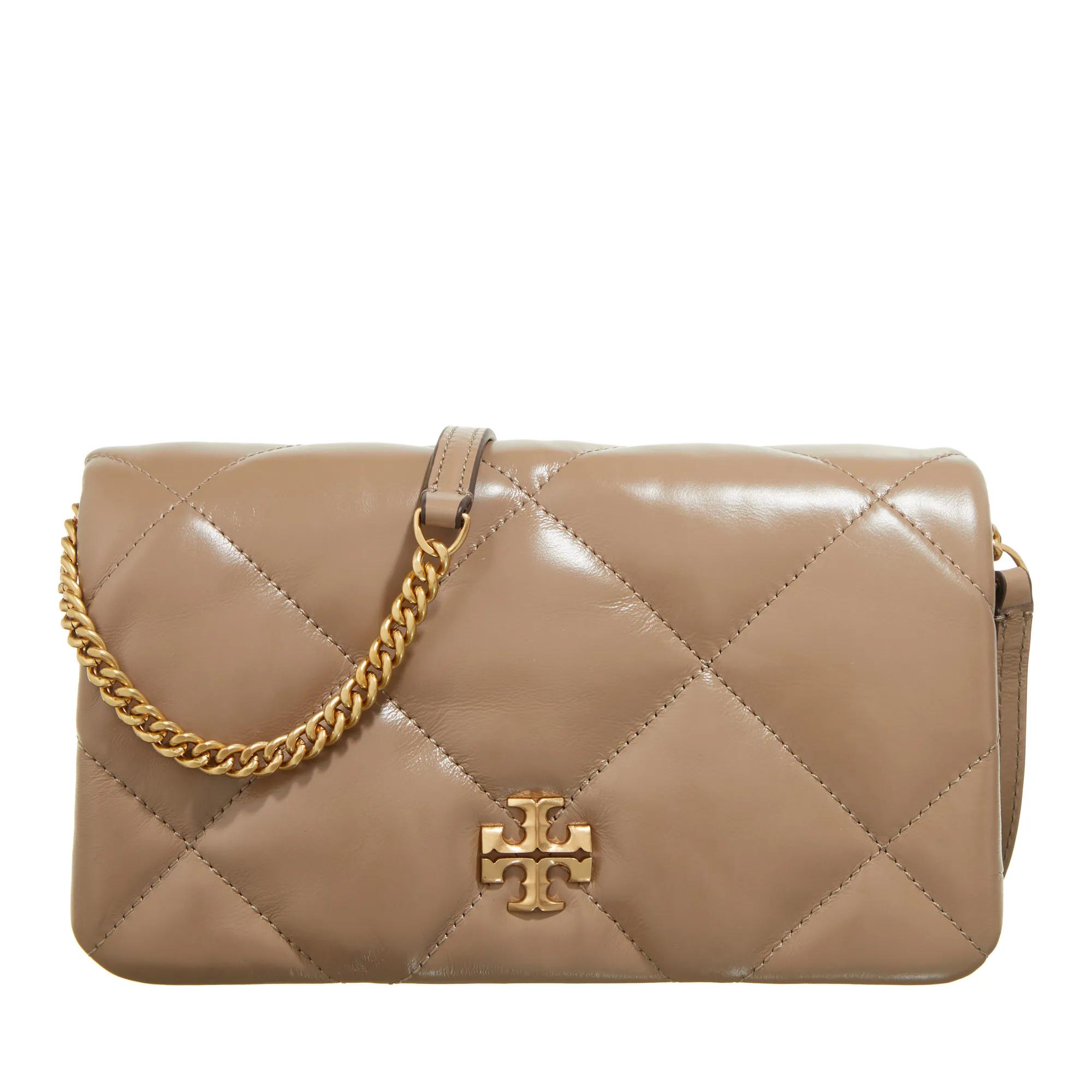 Tory Burch Portemonnaie - Kira Diamond Quilt Chain Wallet - Gr. unisize - in Braun - für Damen