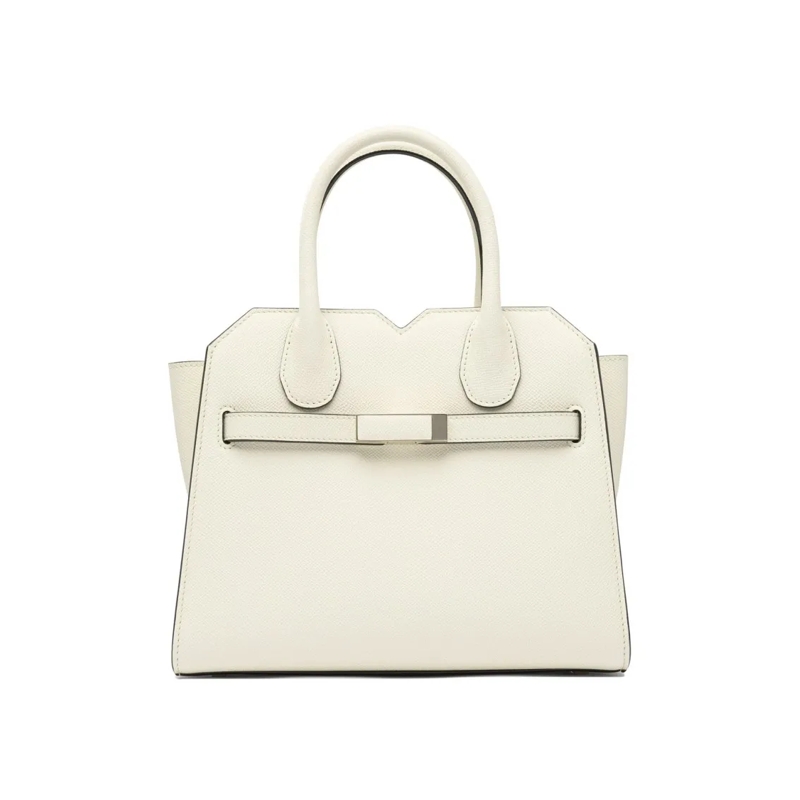 Valextra Sac à bandoulière Milano Mini Handbag With Textured Leather Neutrals