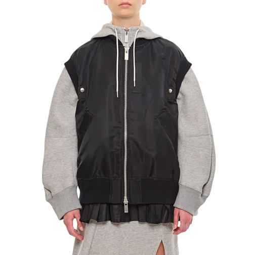 Sacai Nylon Twill Vest Black Veste de transition