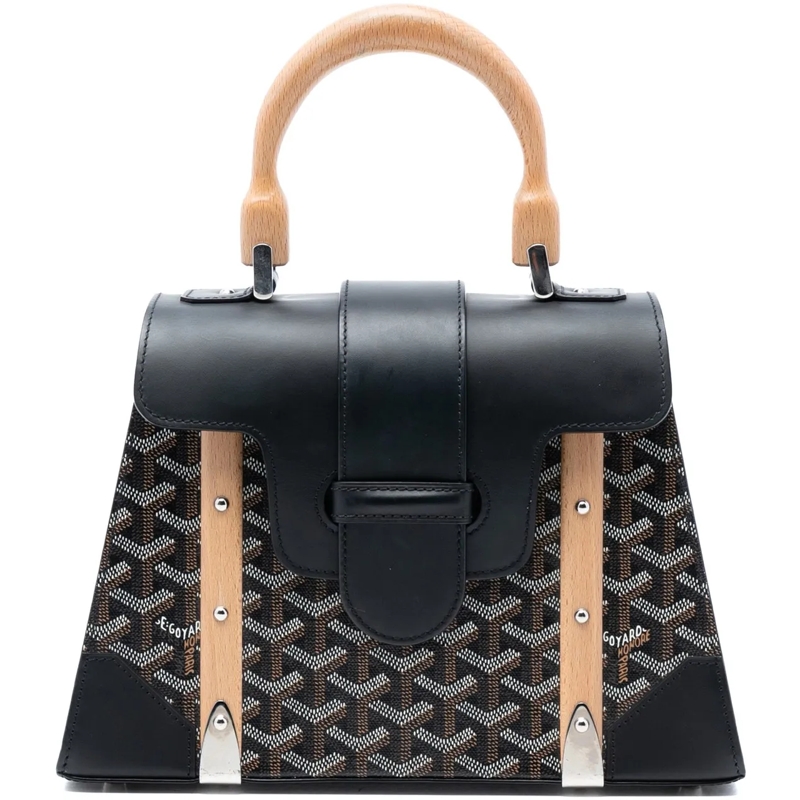 GOYARD Schultertasche Goyardine Saigon Structured PM schwarz