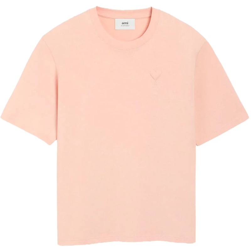 AMI Paris T-Shirt T-Shirt mit Logo Rosa