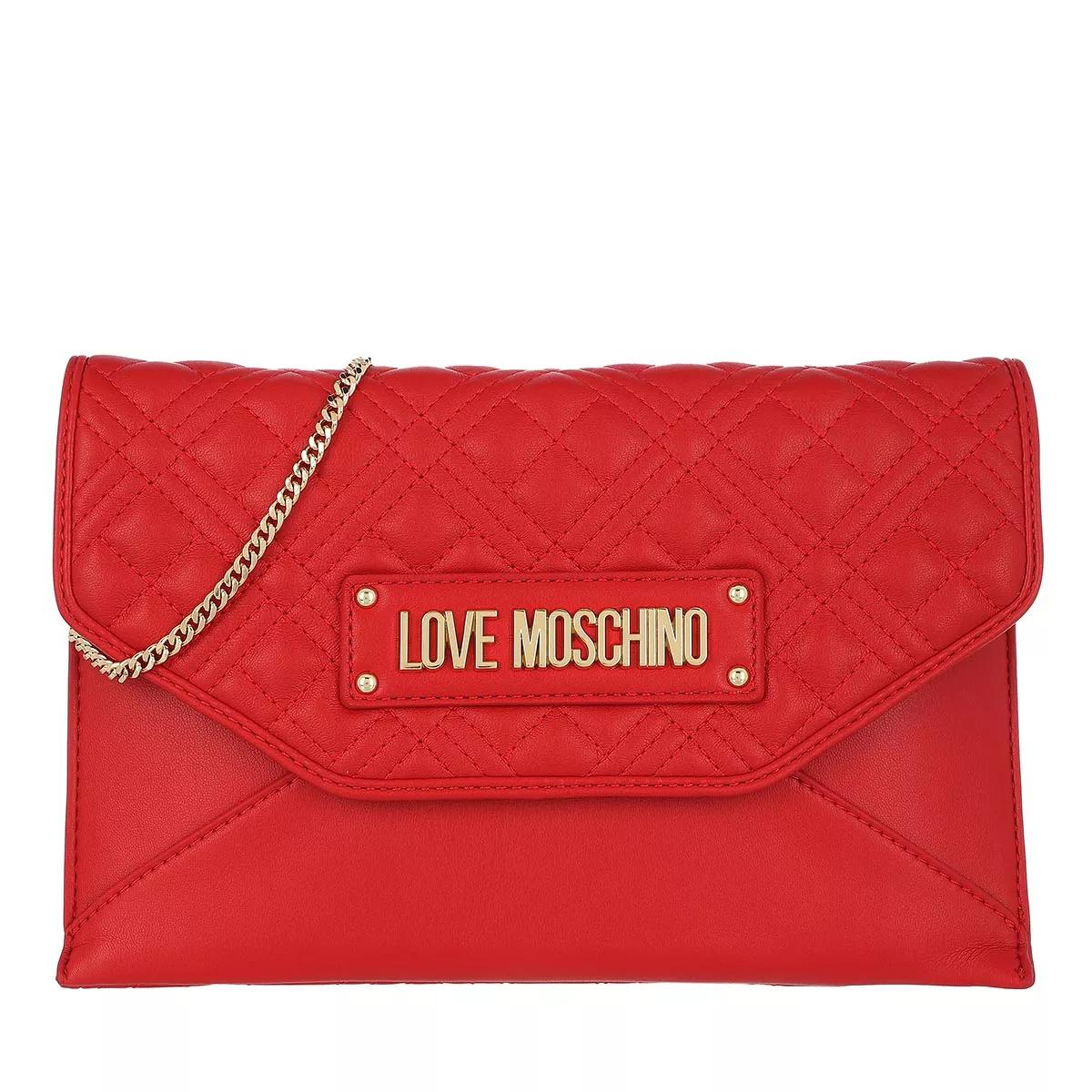 Love Moschino Borsa Quilted Pu Rosso Envelope Bag