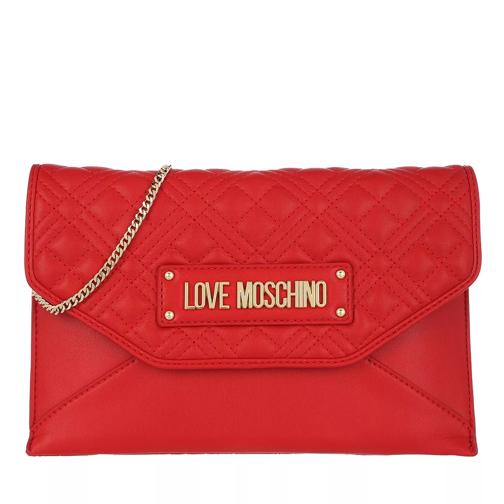 Love Moschino Borsa Quilted Pu  Rosso Envelope Bag