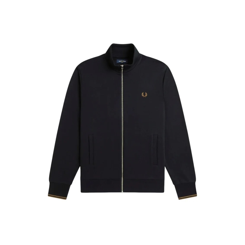 Fred Perry  Regular Fit Full Zip Sweatshirt Black