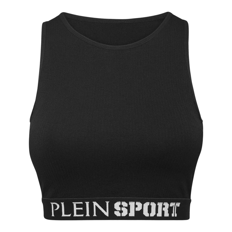 Plein Sport Top Sport Bh Logo schwarz