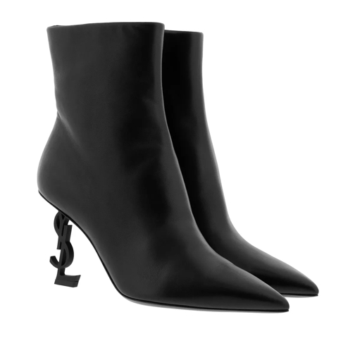 Saint Laurent YSL Opyum 85 Boots Leather Black Ankle Boot
