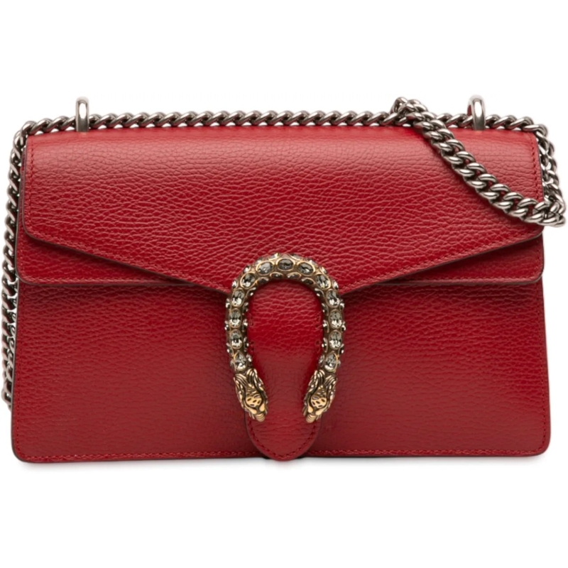 Gucci Schultertasche Small Leather Dionysus Shoulder Bag rot