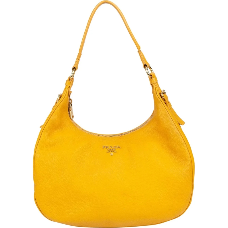 Prada Tote Prada Yellow Leather City Shoulder Bag gelb