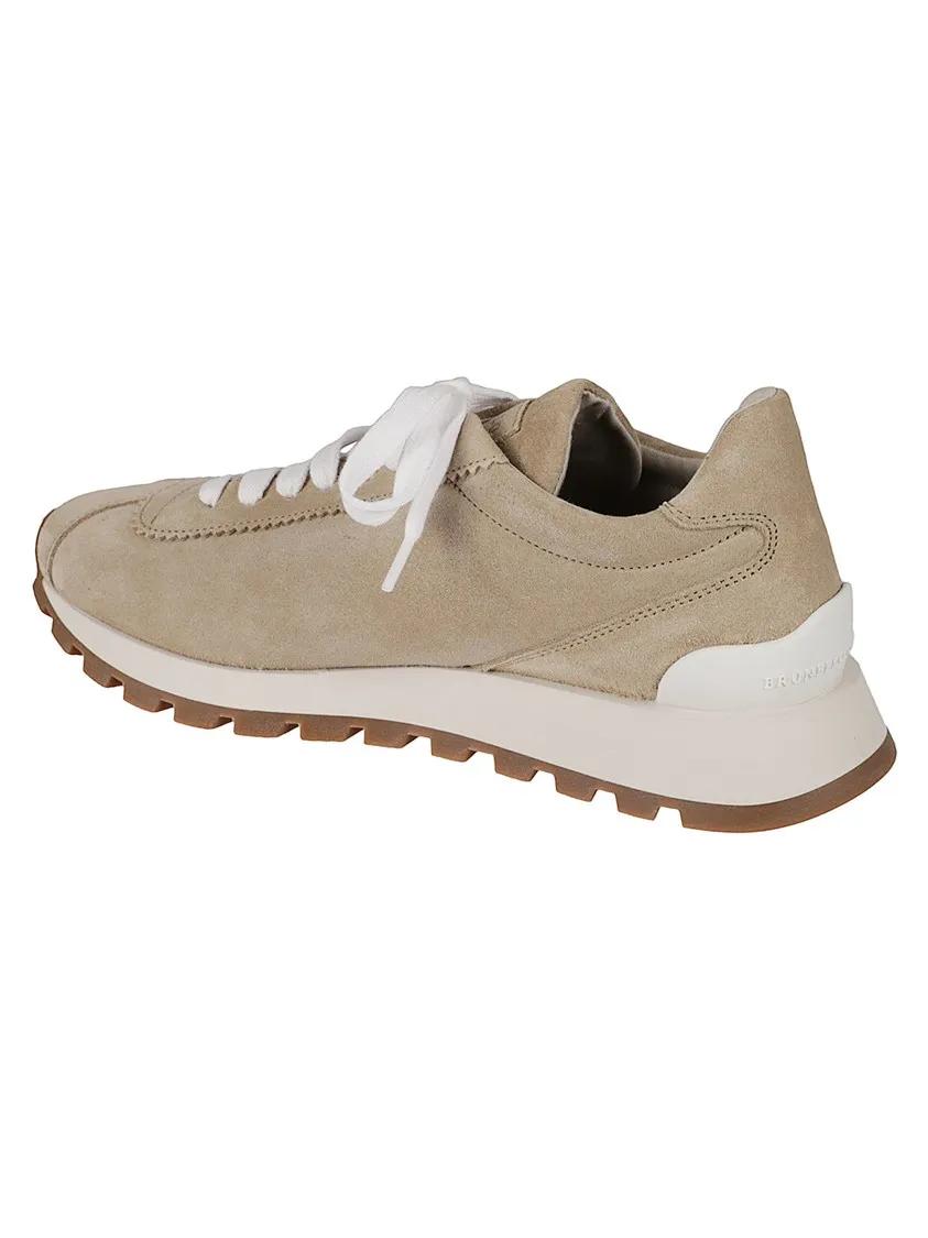 Thumbnail - Brunello Cucinelli Low-Top Sneaker - Dove Grey Suede Sneakers - Gr. 38 (EU) - in Rosa - für Damen