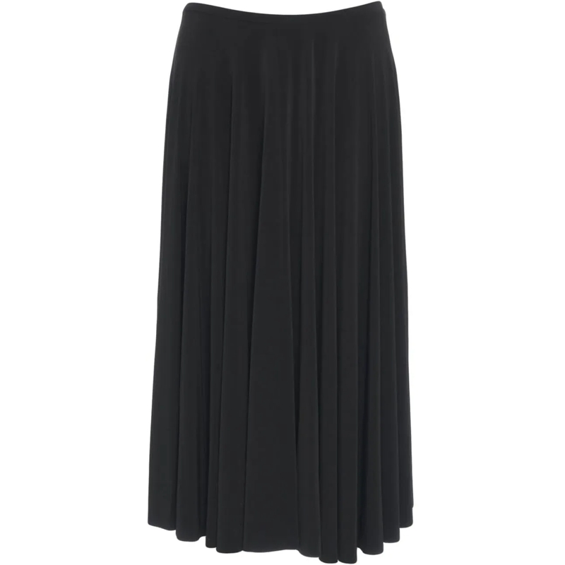 Norma Kamali Jupe midi Pleated midi skirt schwarz