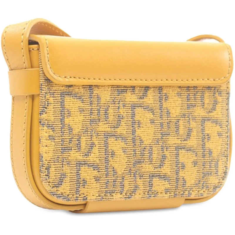 Christian Dior Schultertasche Nano Oblique Lock Pouch Crossbody gelb