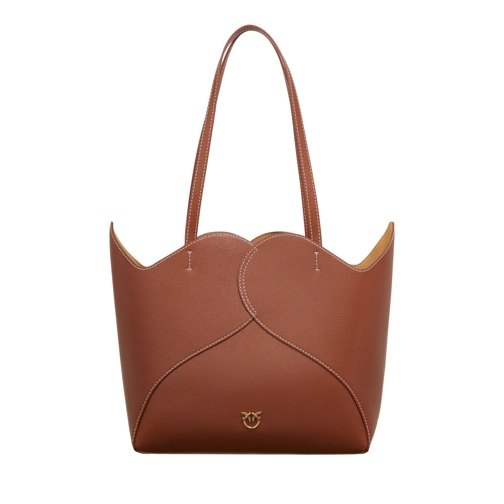 PINKO Heart Tote Brown Sac à provisions