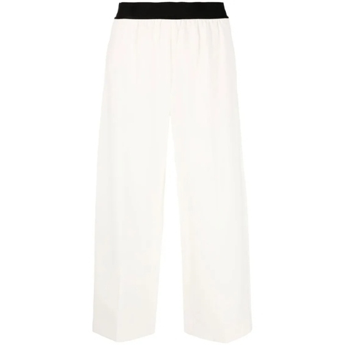 Stella McCartney  Wide-Leg Cropped Trousers White