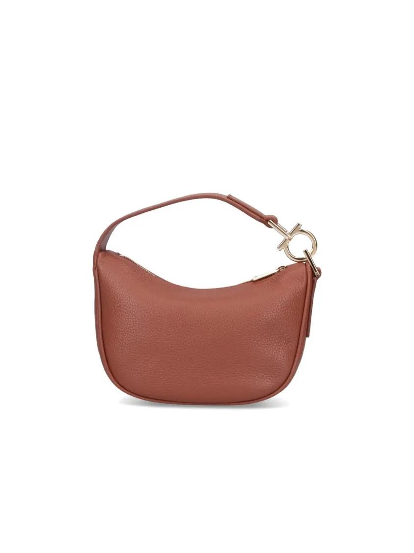 Salvatore Ferragamo Crossbody bags Mini Hobo Bag With Adjustable Handle in bruin
