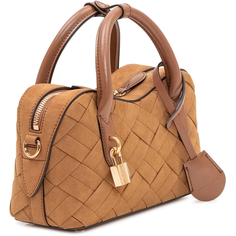 Stella McCartney Tote Borsa a Mano Ryder con Intreccio e Doppio Manico beige(Image 3)