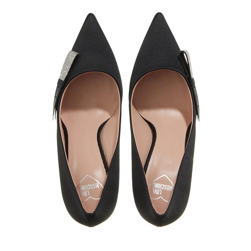 Love Moschino Pumps Shiny Flat Bow Scarpa Donna Nero(Image 4)