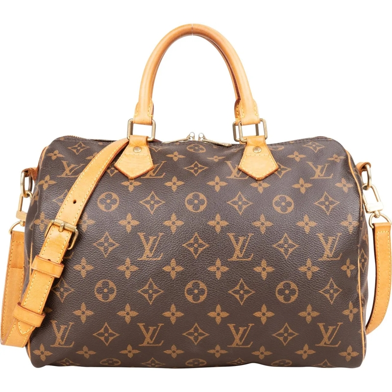 Louis Vuitton Tote Louis Vuitton Canvas Monogram Speedy 30 Handbag braun