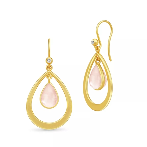 Julie Sandlau Poetry Droplet Earrings Gold/Milky Rose Drop Earring
