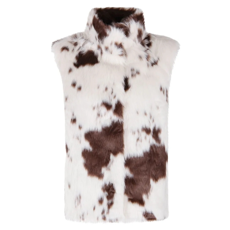 Mc2 Saint Barth Jas in omgekeerd lam Tailored Neutrals Apparel With Classic American Fl Neutrals