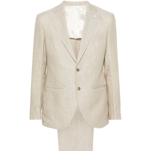 Luigi Bianchi Combinaties van pakken Light Beige Dress Suit Neutrals